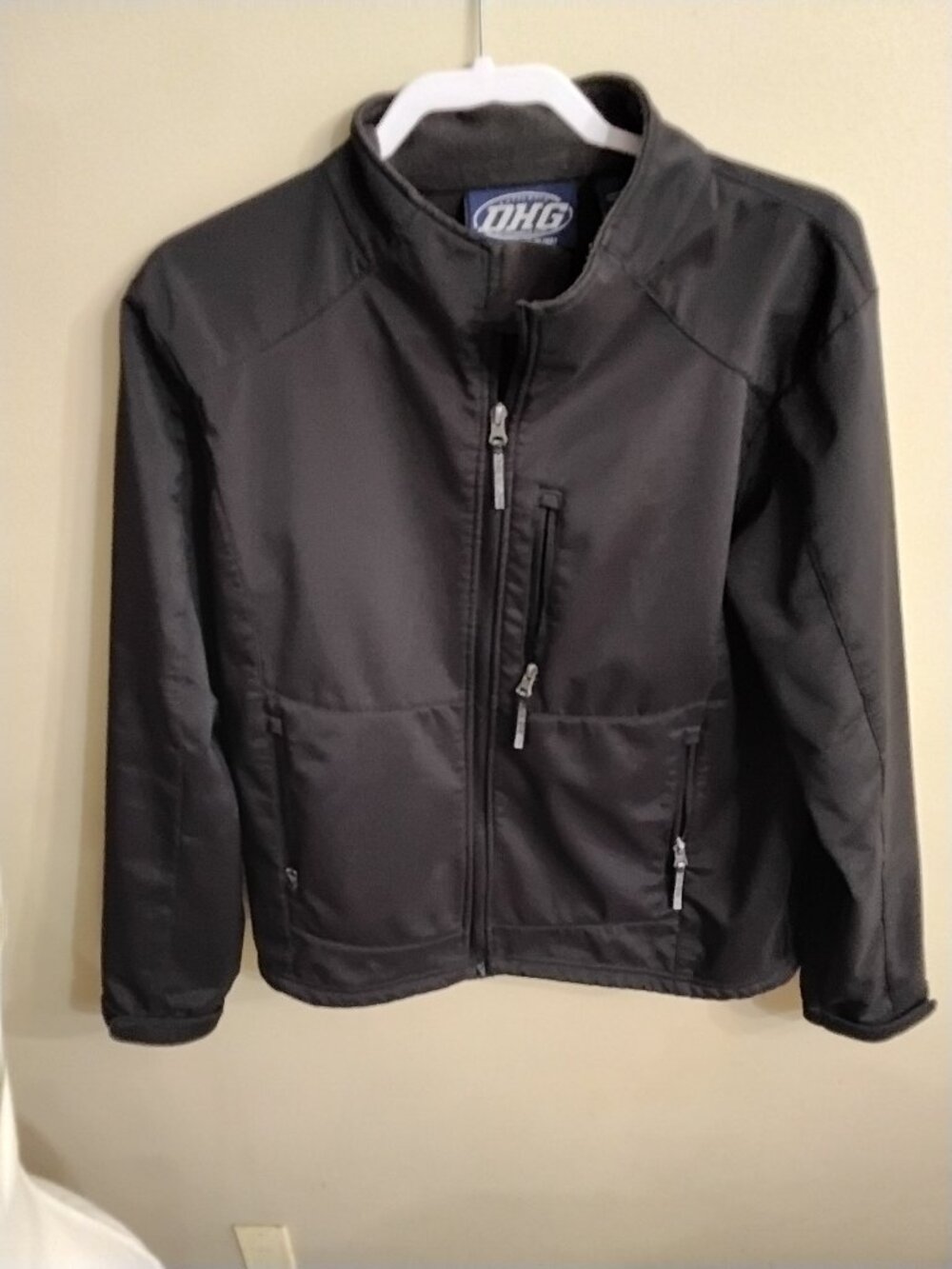 Dutch Harbor Gear Men's Black Softshell Utility Jacket Fleece Lined Size M EUC